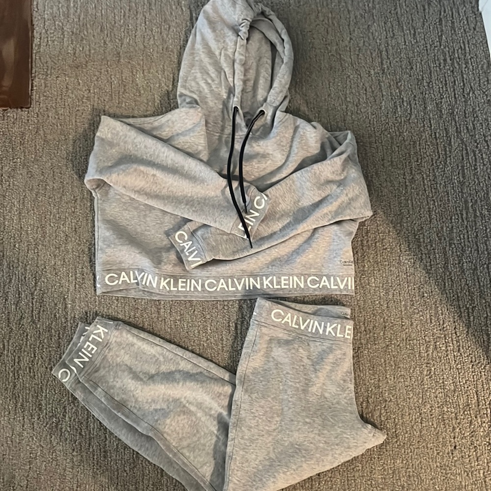 Calvin Klein performance gray sweatsuit new